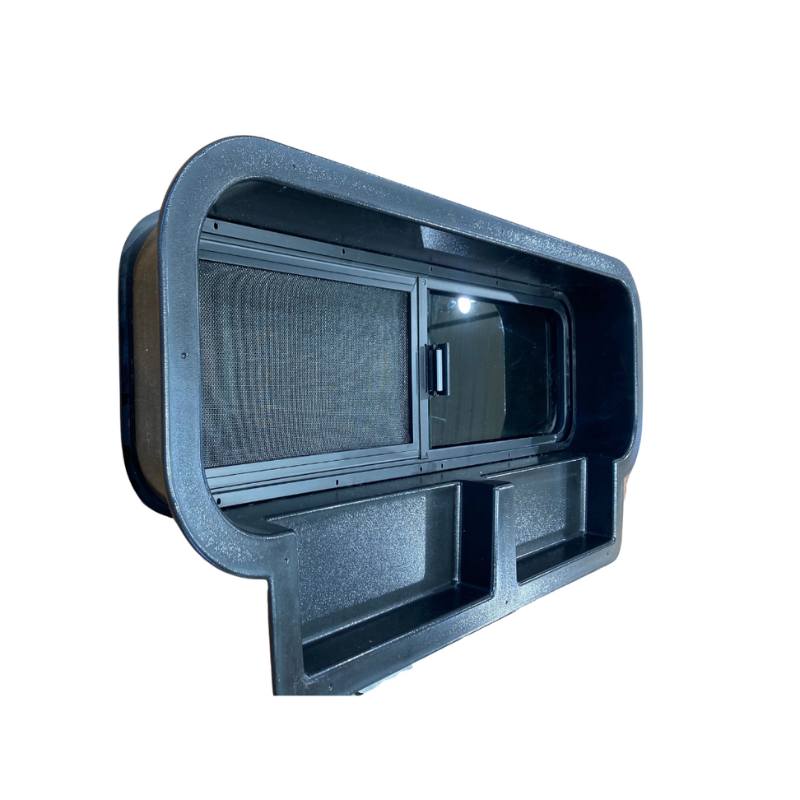 Mercedes Sprinter 10x33 Bunk Window Trim Ring with Storage Cubbies