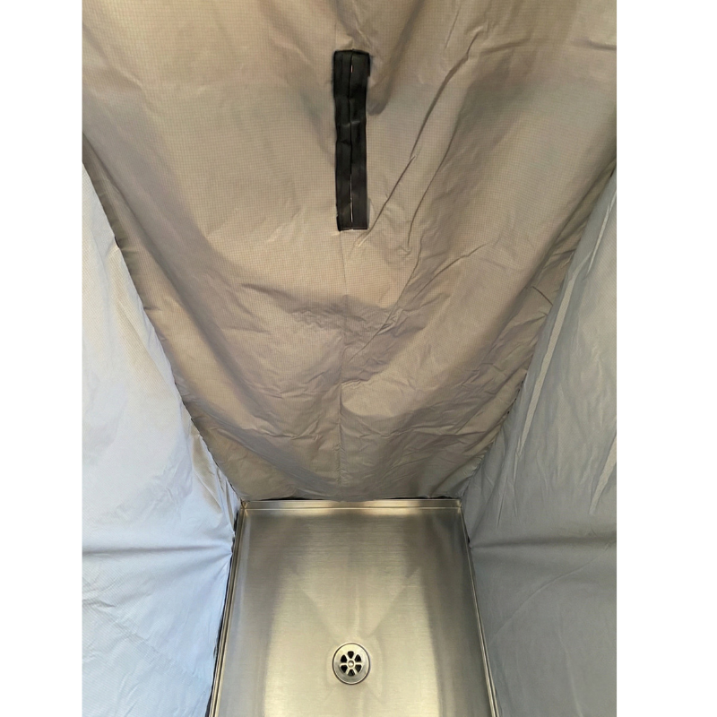 Tetravan In-Floor Shower Pan STAINLESS STEEL